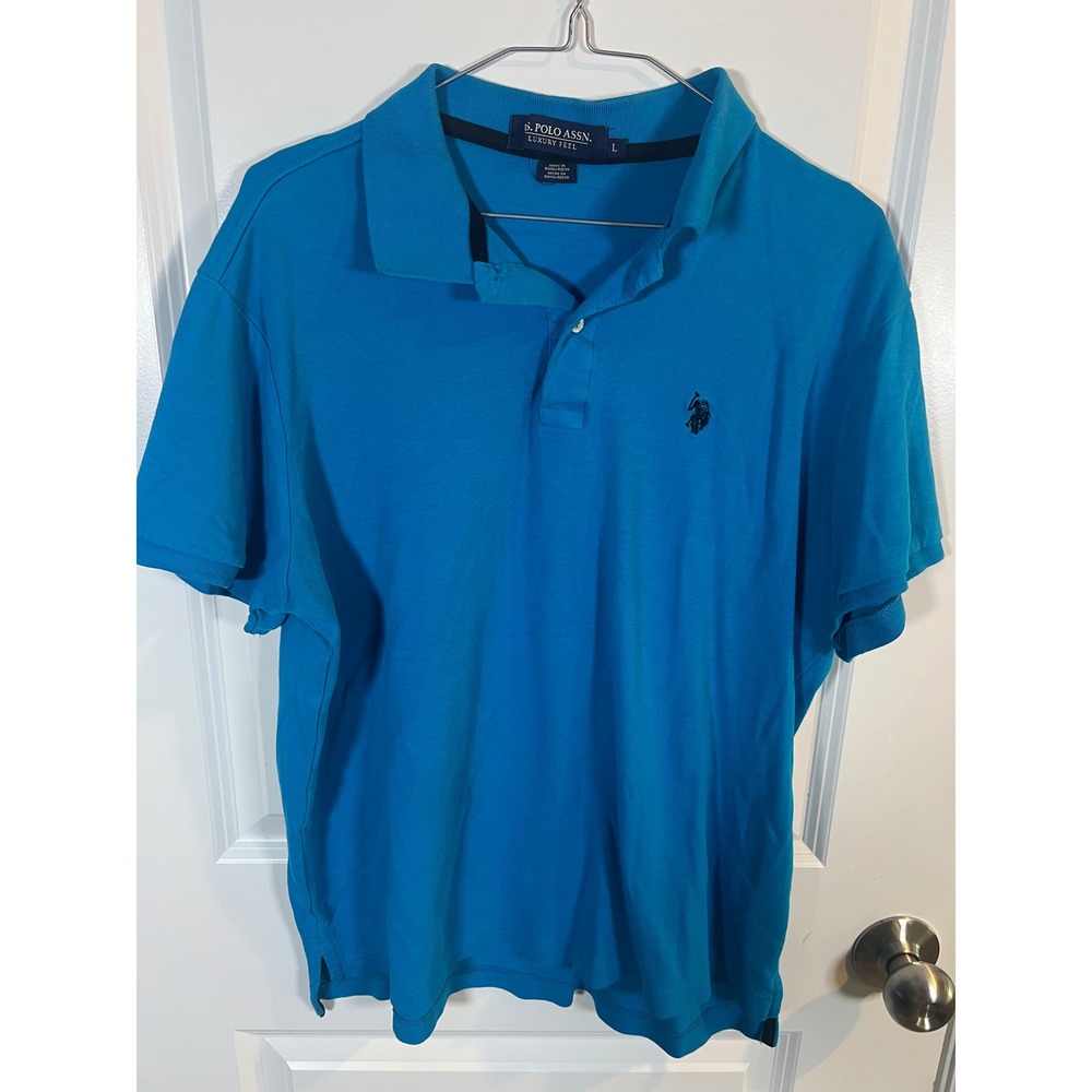 U.S. Polo‎ Assn Mens Polo Shirt Luxury Feel Blue Size L